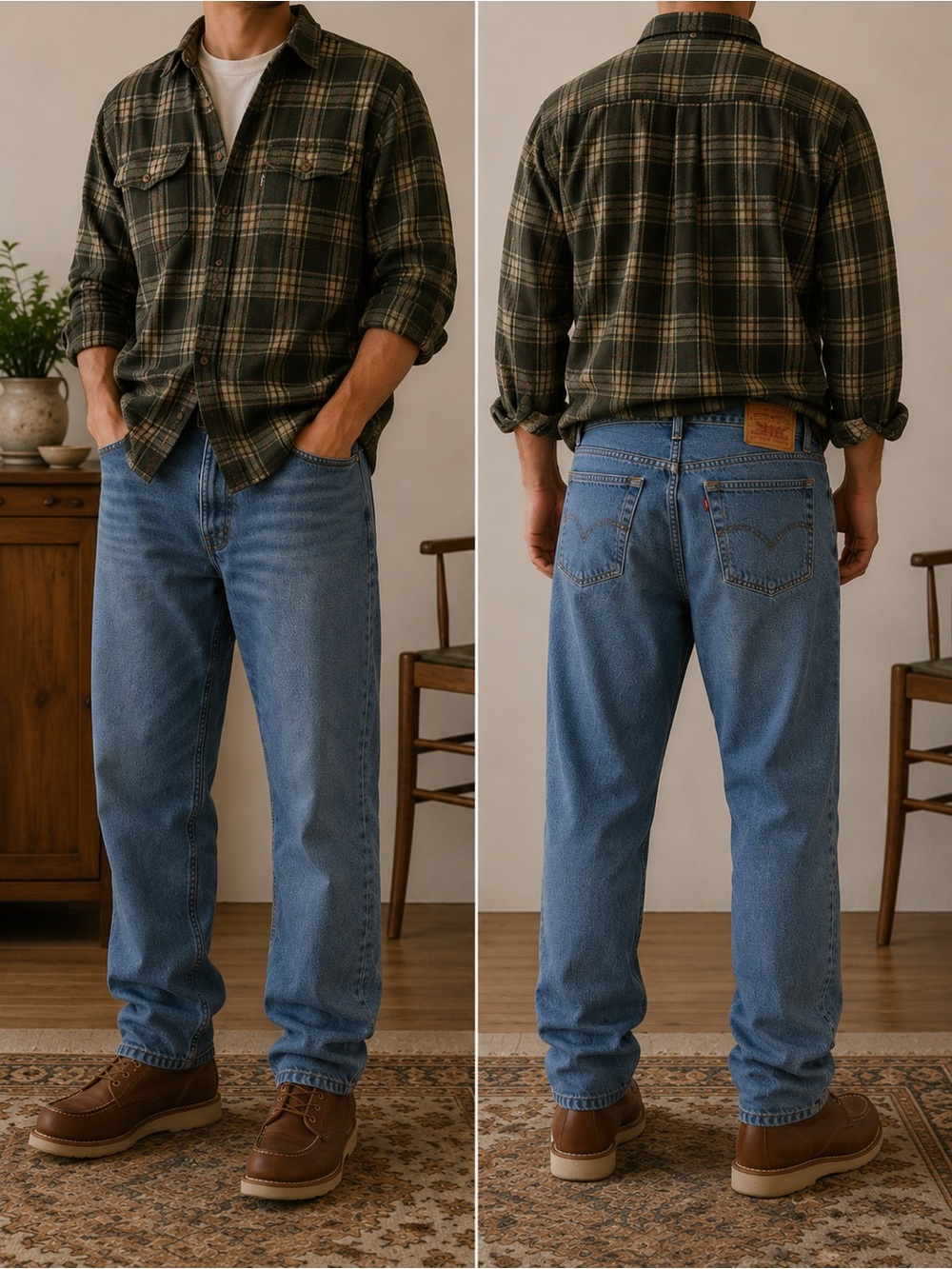 Vintage Levi's 512 Made in Canada Tapered Jeans 38x30 Light Wash USA Style
